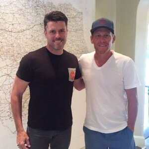 Movember Foundation CEO Adam Garone and Lance Armstrong