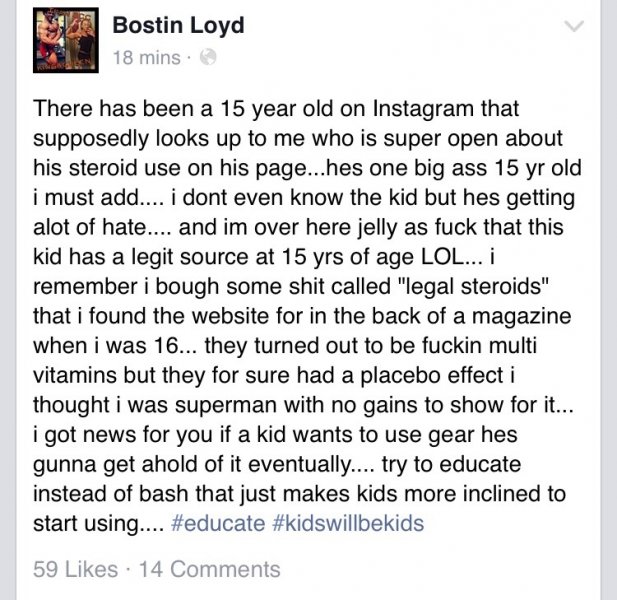 Bostin Loyd flattered by BigNattyDaddy's decision to follow in his footsteps