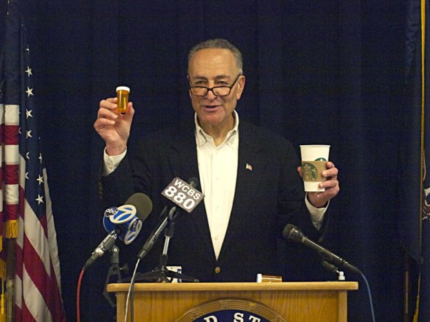 Charles Schumer: Caffeine pills are better performance-enhancing drugs than Adderall