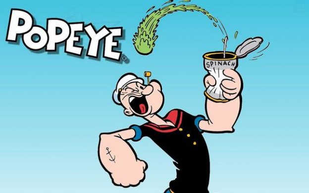 Popeye and spinach PHOTO